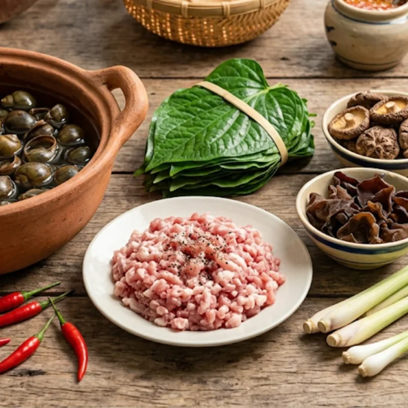 Cách làm chả ốc lá lốt hấp giấy bạc ngon, giòn dai tại nhà
