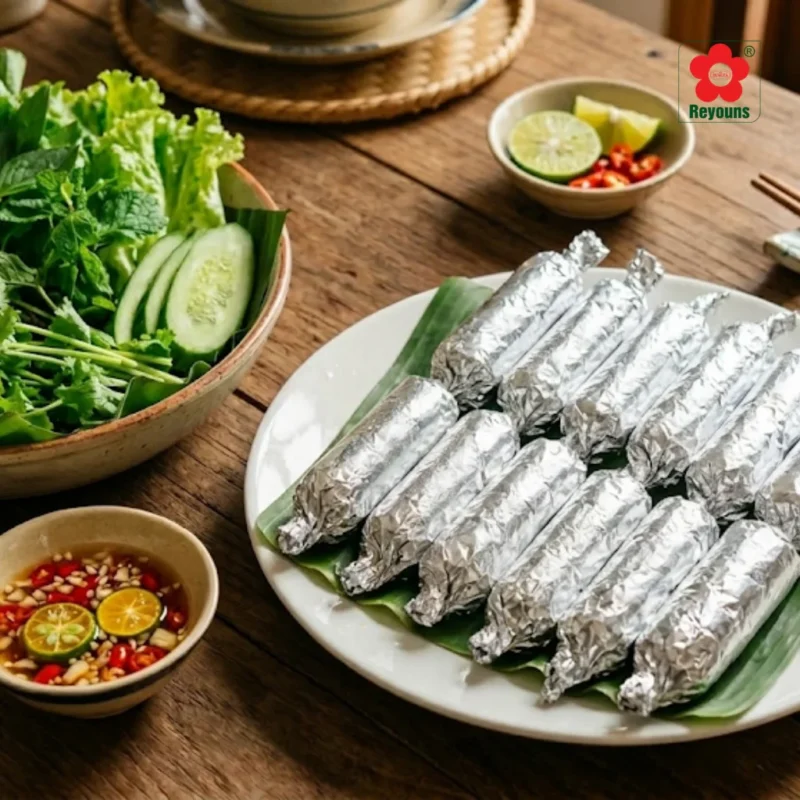 Cách làm chả ốc lá lốt hấp giấy bạc ngon, giòn dai tại nhà