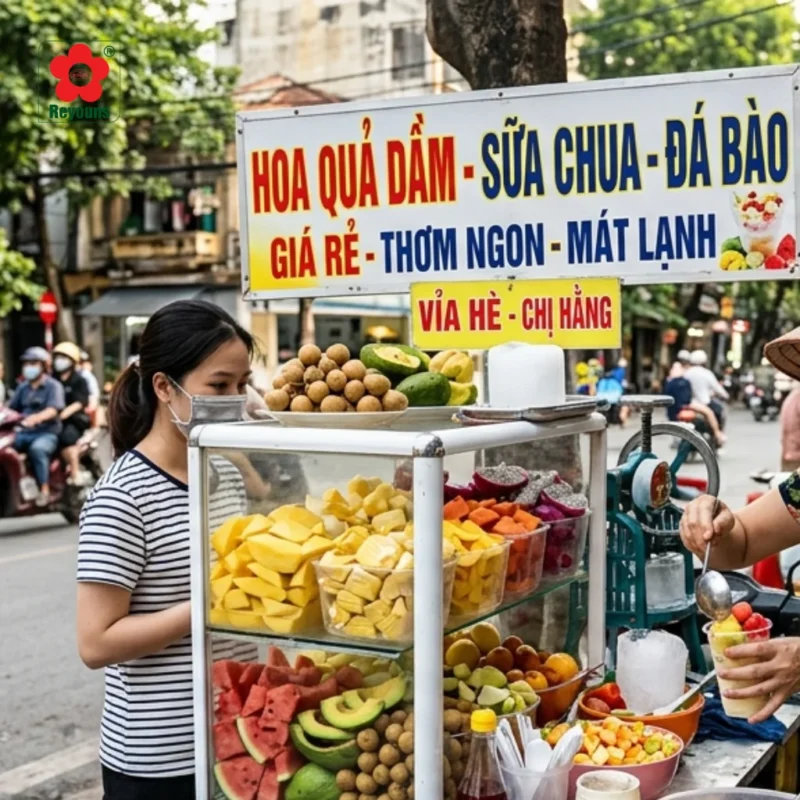 Cách làm hoa quả dầm kinh doanh đơn giản, dễ bán, lợi nhuận cao