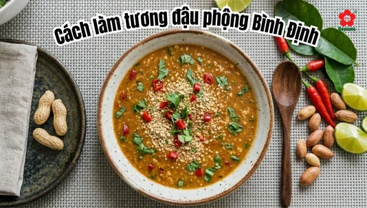Cách làm tương đậu phộng Bình Định thơm béo, cực đơn giản tại nhà