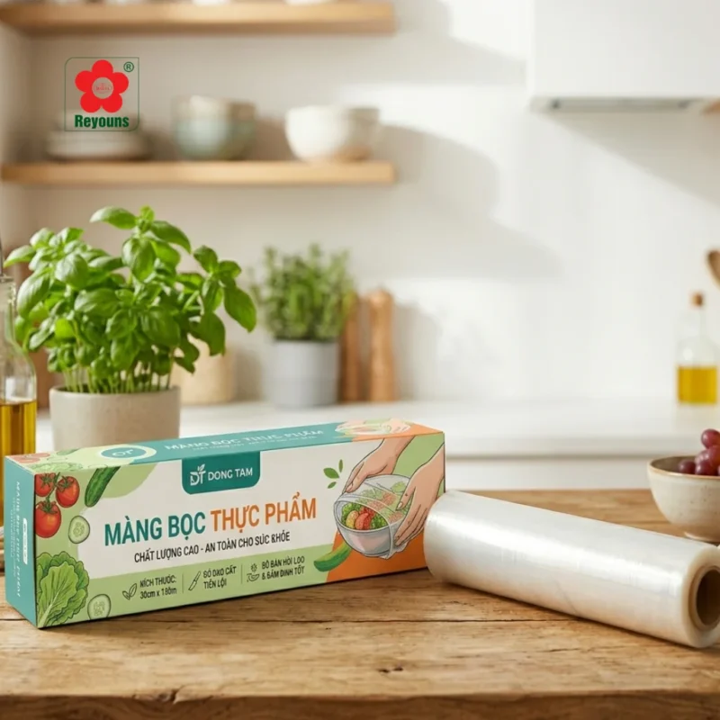 Màng bọc thực phẩm Đồng Tâm an toàn, bám dính tốt, tiện lợi cho mọi gia đình
