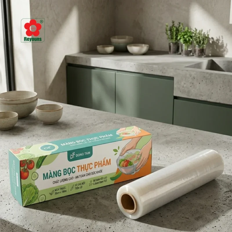 Màng bọc thực phẩm Đồng Tâm an toàn, bám dính tốt, tiện lợi cho mọi gia đình