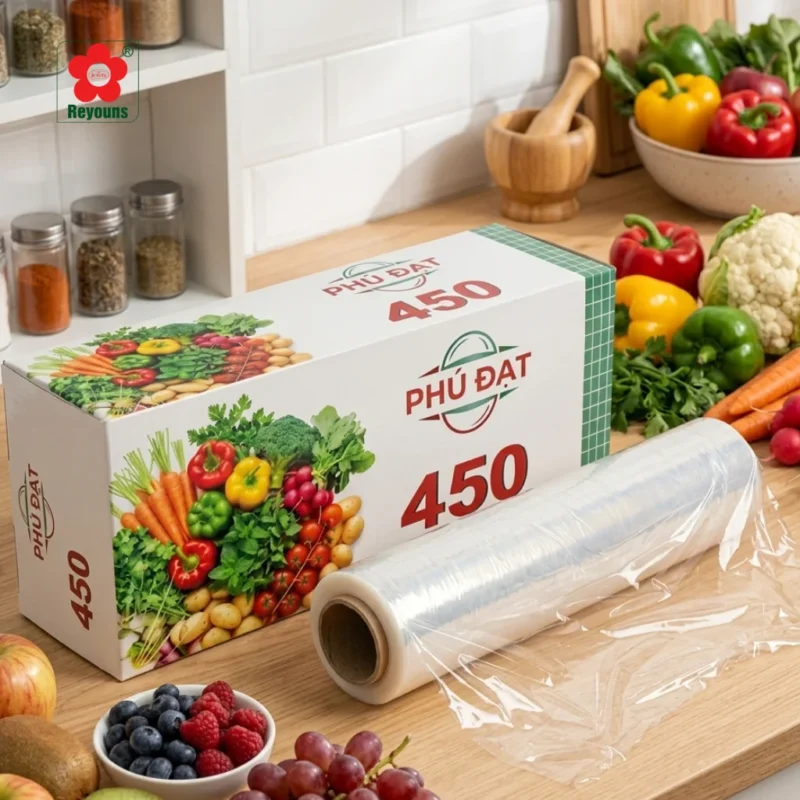 Màng bọc thực phẩm Phú Đạt an toàn, dẻo dai, giá sỉ tốt